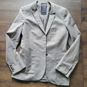 Aritzia Talula Woven Wool Grey Blazer - Size 6
